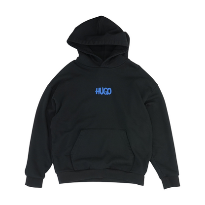Black Solid Hoodie Pullover