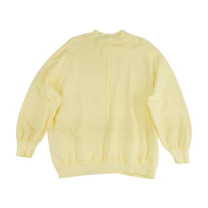 Yellow Solid Sweatshirt Pullover