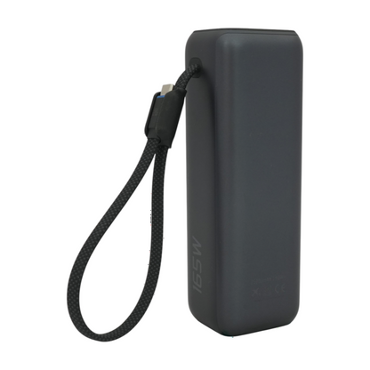 25K 165W Built-In USB-C Cable Power Bank