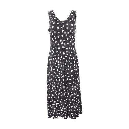 Black Petite Floral Midi Dress