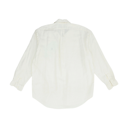 Ivory Solid Long Sleeve Button Down
