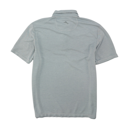 Gray Solid Short Sleeve Polo