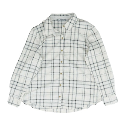White Check Button Down