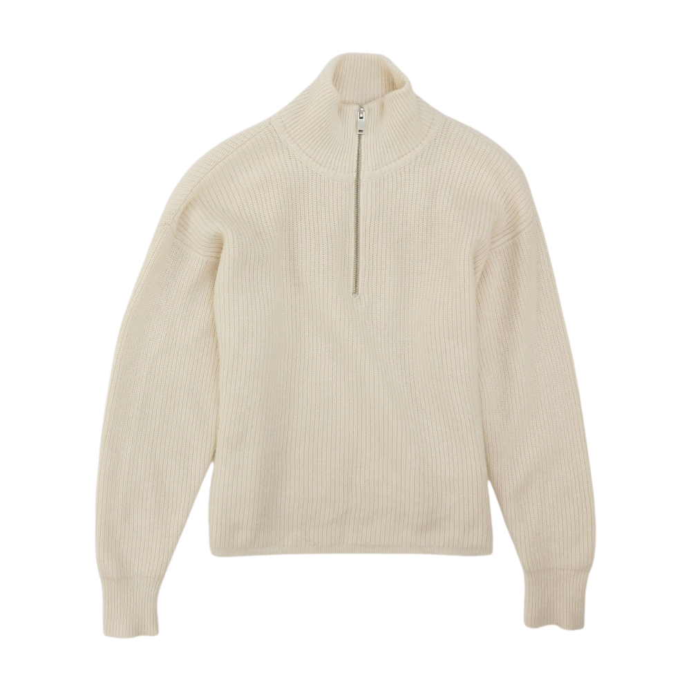 Cream 1/4 Zip Sweater