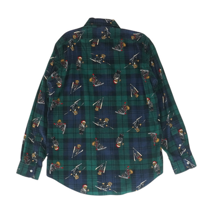 Navy Plaid Flannel Button Down