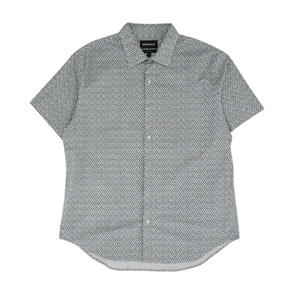 Black Floral Short Sleeve Button Down
