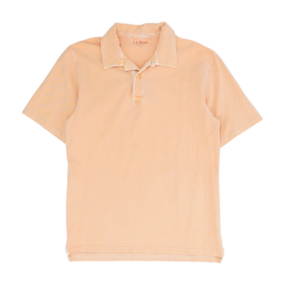 Orange Solid Short Sleeve Polo