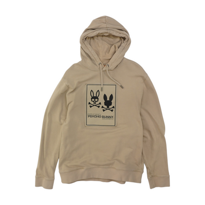 Beige Solid Hoodie Pullover