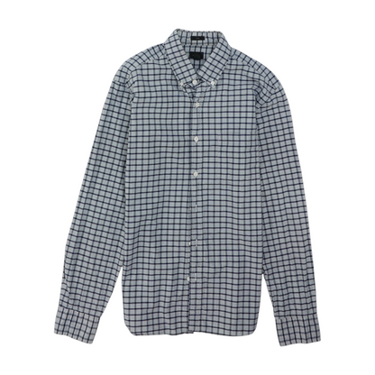 Gray Check Long Sleeve Button Down