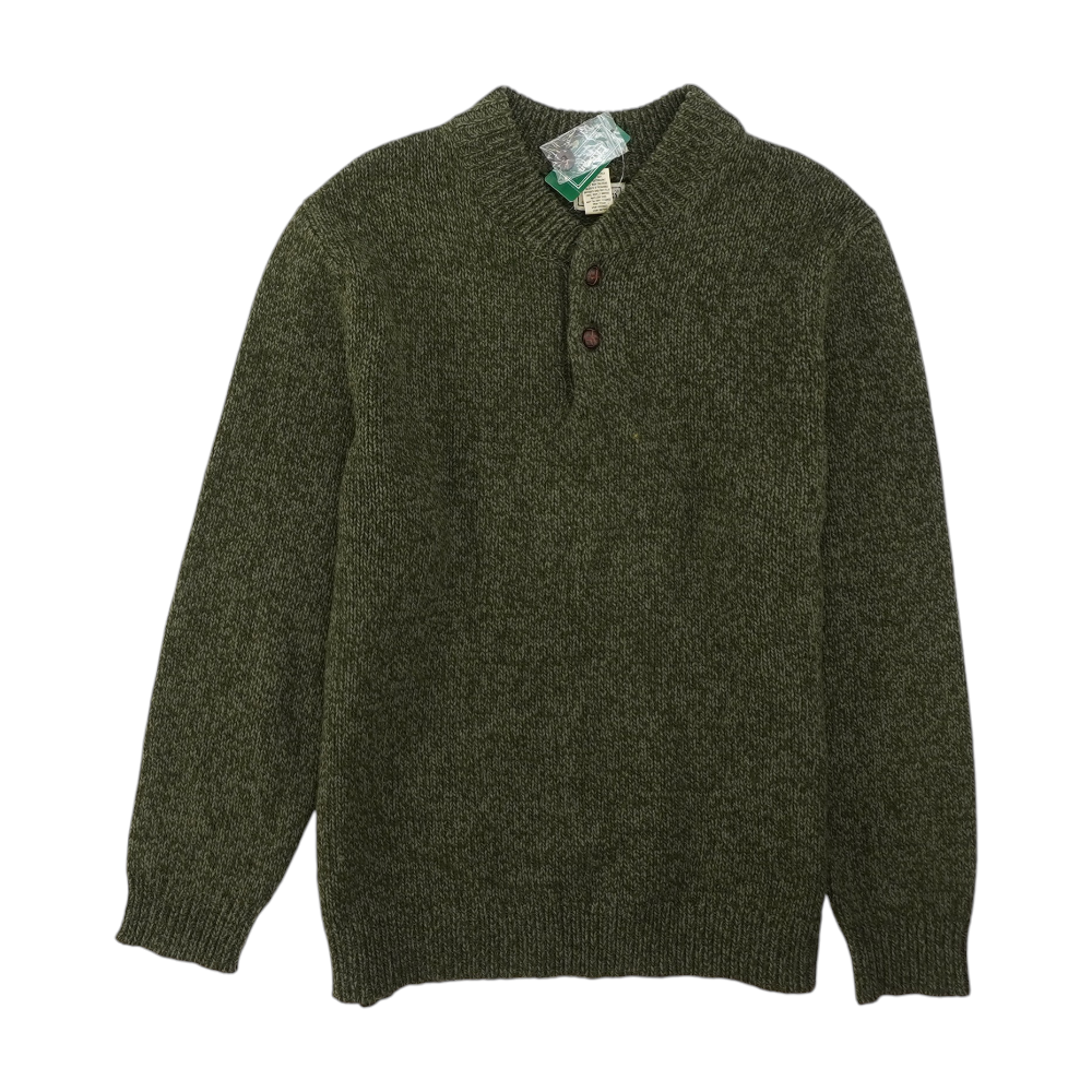 Green Solid Pullover Sweater