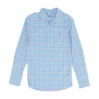 Multi Plaid Long Sleeve Button Down