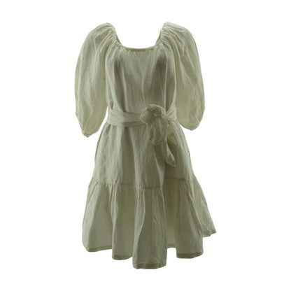 Ivory Solid Mini Dress
