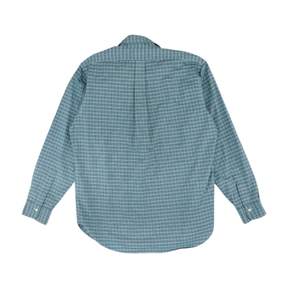 Blue Plaid Long Sleeve Button Down