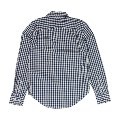 Navy Check Long Sleeve Button Down
