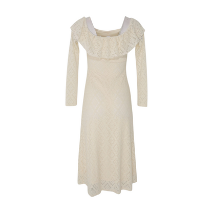 Vintage Cream Midi Dress