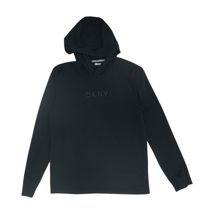 Black Solid Hoodie Pullover
