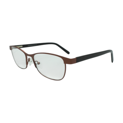 Brown Courage M Brown Rectangle Prescription Eyewear