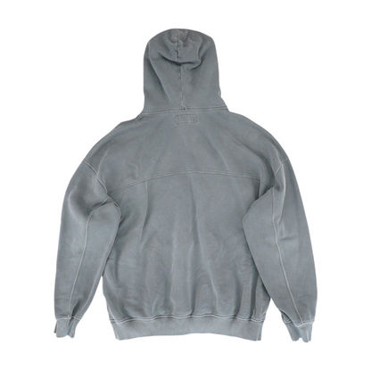 Gray Solid Hoodie Pullover