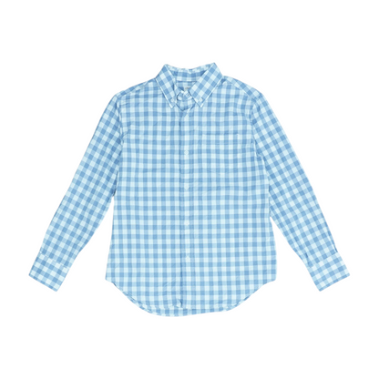 Blue Check Long Sleeve Button Down