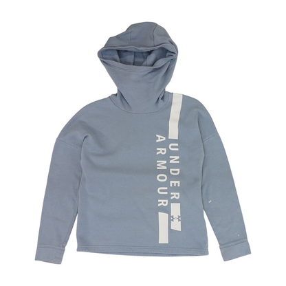 Blue Solid Hoodie Pullover