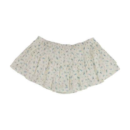 Ivory Floral Mini Skort