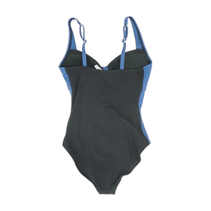 Black Color Block One-Piece