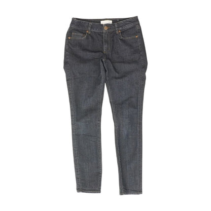 Navy Solid Mid Rise Skinny Leg Jeans