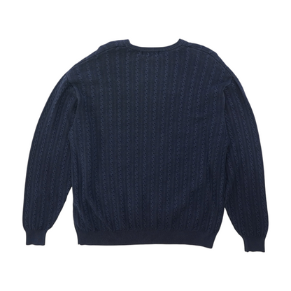 Navy Solid Pullover Sweater
