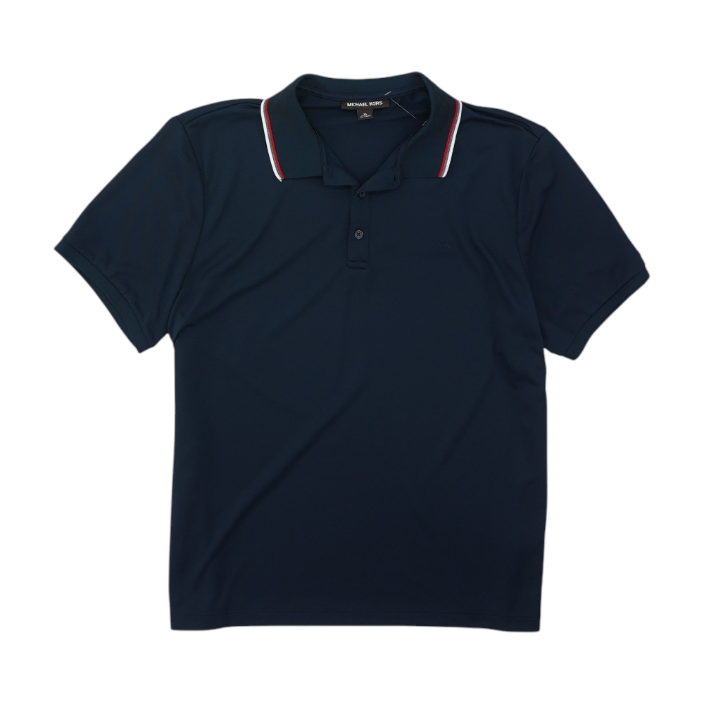 Navy Solid Short Sleeve Polo