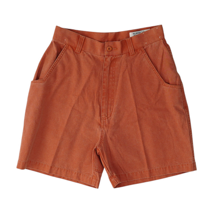 Red Solid Chino Shorts