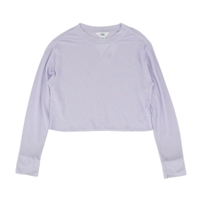 Lavender Solid Crewneck T Shirt