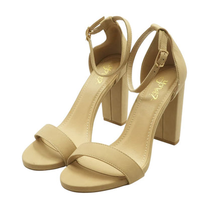 Tan Block Heels