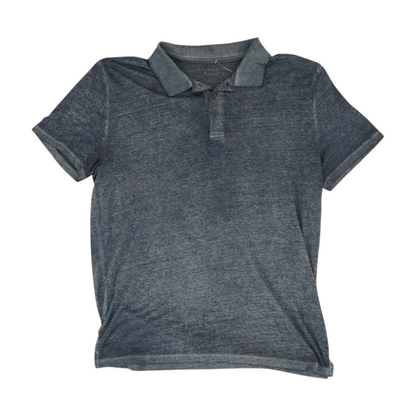 Blue Solid Short Sleeve Polo