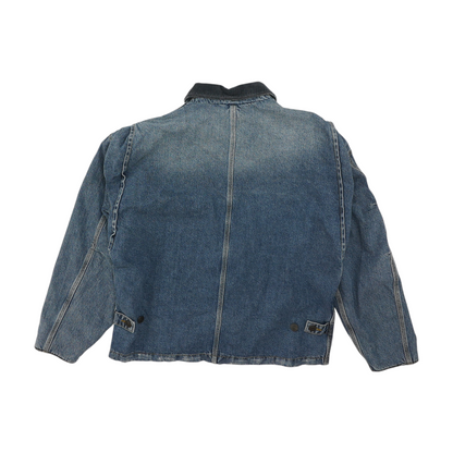 Blue Solid Denim Jacket