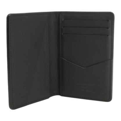 Black LV Aerogram Pocket Organizer in Waxy Calfskin