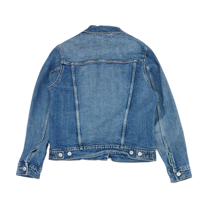 Blue Solid Denim Jacket