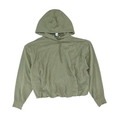 Green Solid Hoodie Pullover