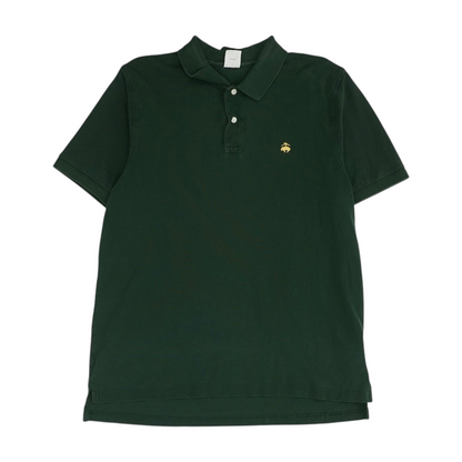 Green Solid Short Sleeve Polo