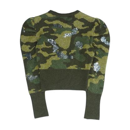 Olive Camo Pullover Sweater