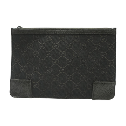 Brown Diamonte Canvas Pouch