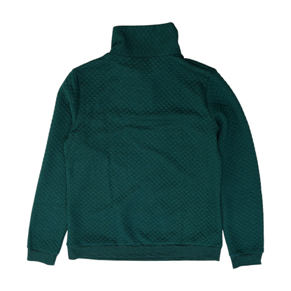 Green Solid 1/4 Zip Pullover