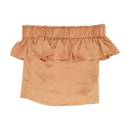 Orange Petite Cropped Blouse