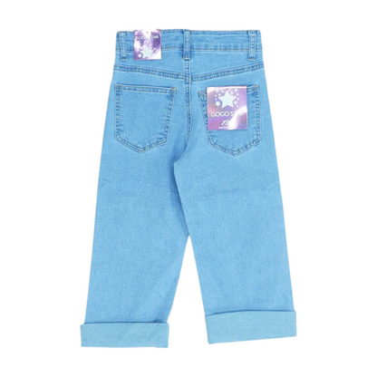 Blue Solid Jeans