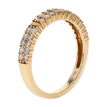 1/2 ctw 14K Yellow Gold Lab Grown Diamond Band Ring