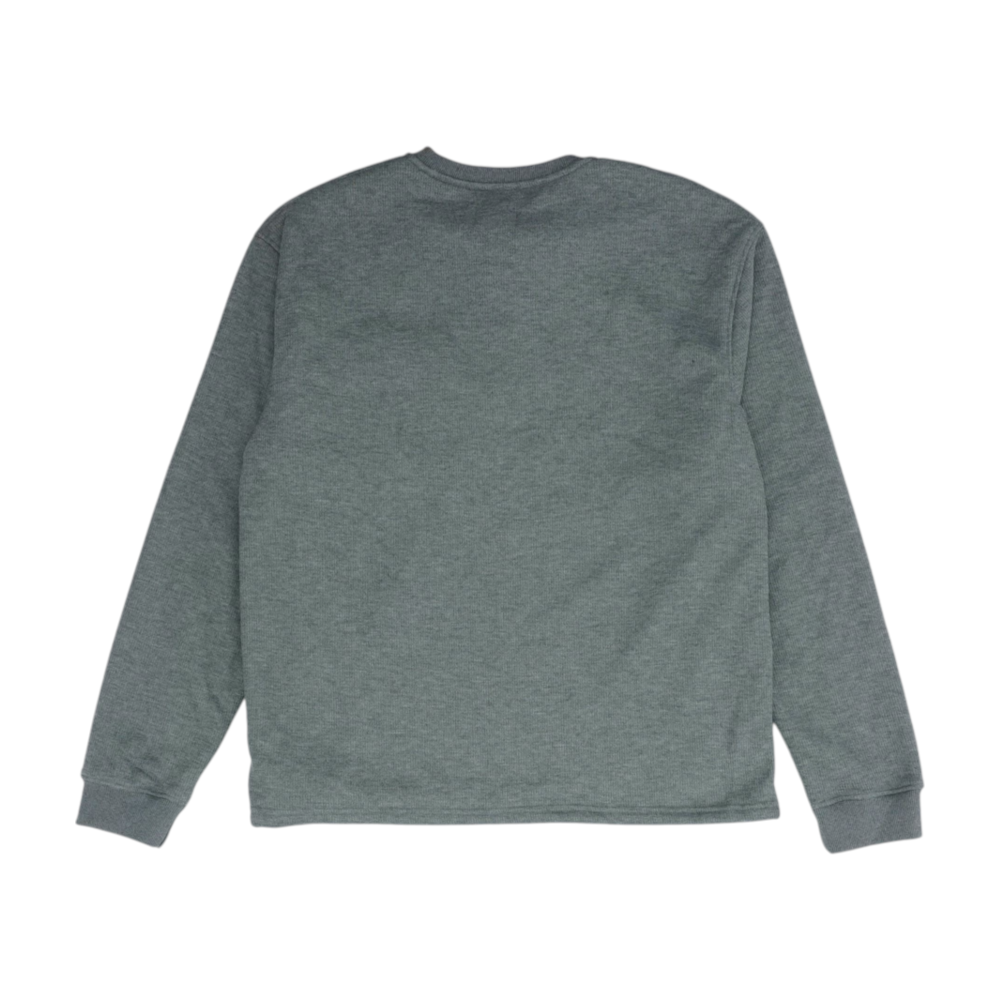 Gray Solid Sweatshirt Pullover