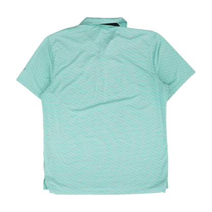 Green Striped Short Sleeve Polo