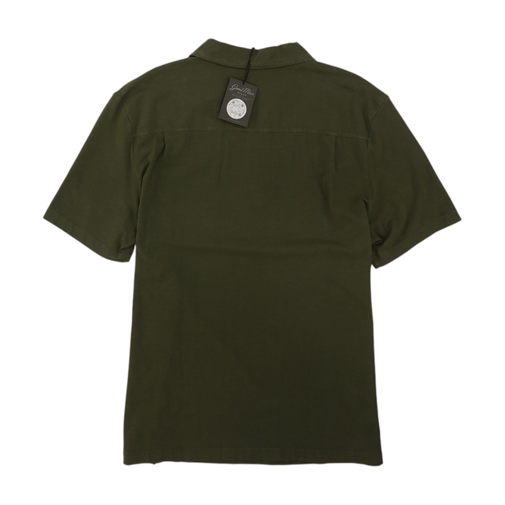 Green Solid Short Sleeve Polo