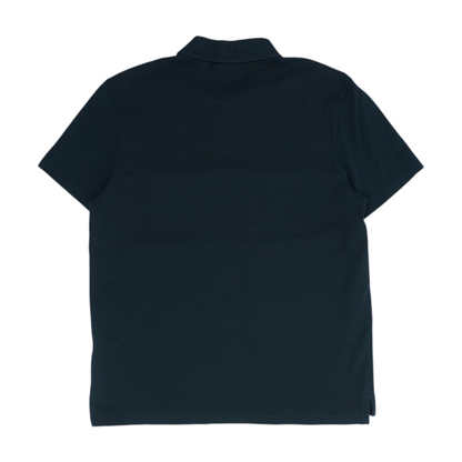Black Solid Short Sleeve Polo