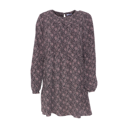 Black Plus Print Mini Dress