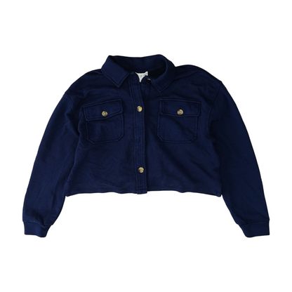 Navy Flannel Button Down
